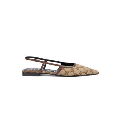 GUCCI WOMEN'S GG SLINGBACK BALLET FLAT 762420